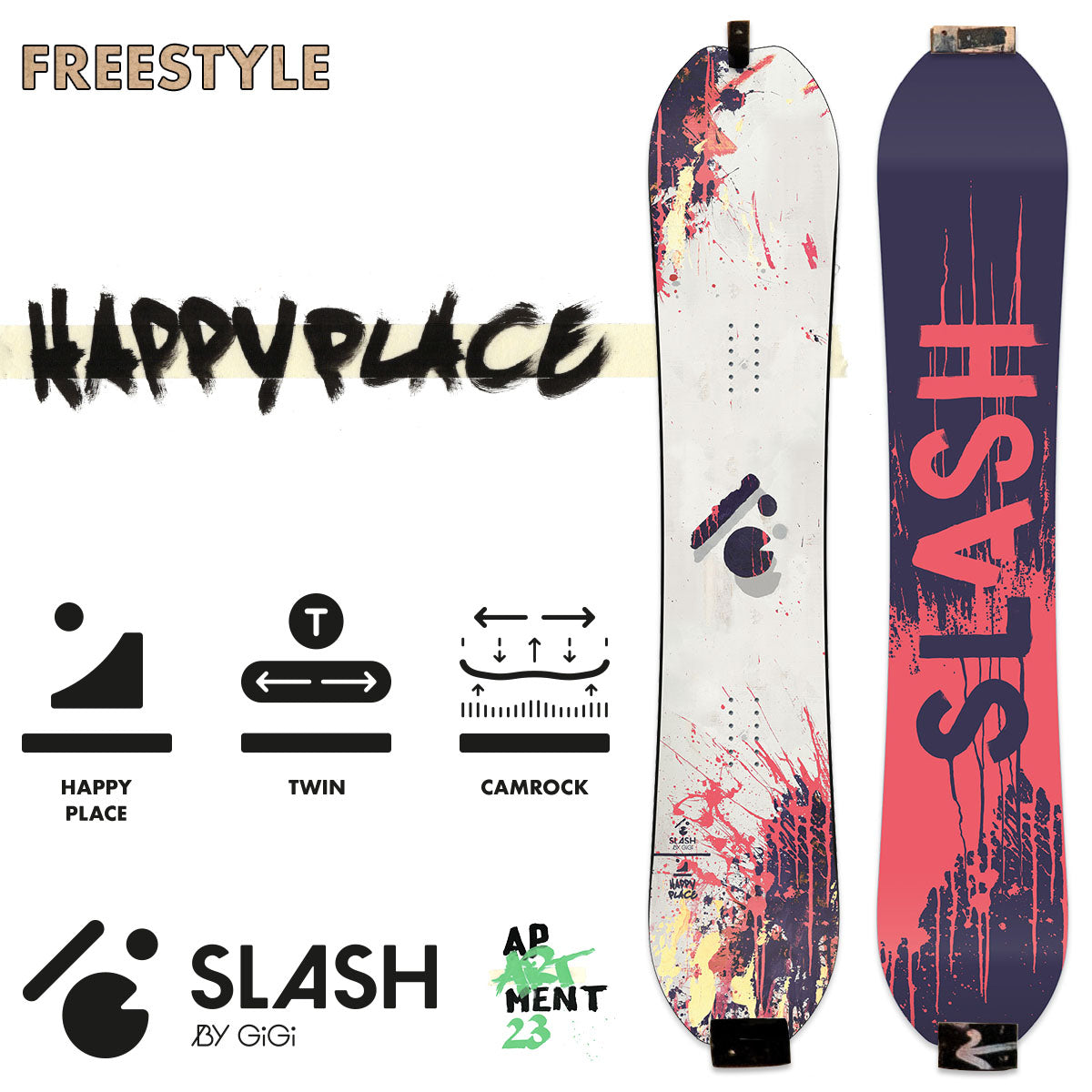 Slash by GiGi - Happy Place Snowboard - ApARTment