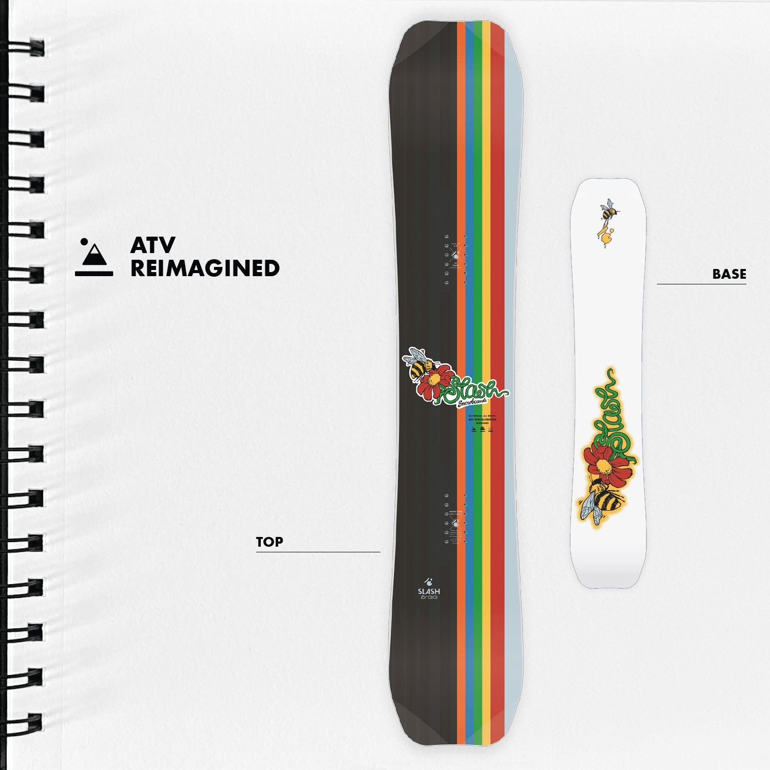 Slash by GiGi - ATV Directional Twin Camber Snowboard - Reimagined