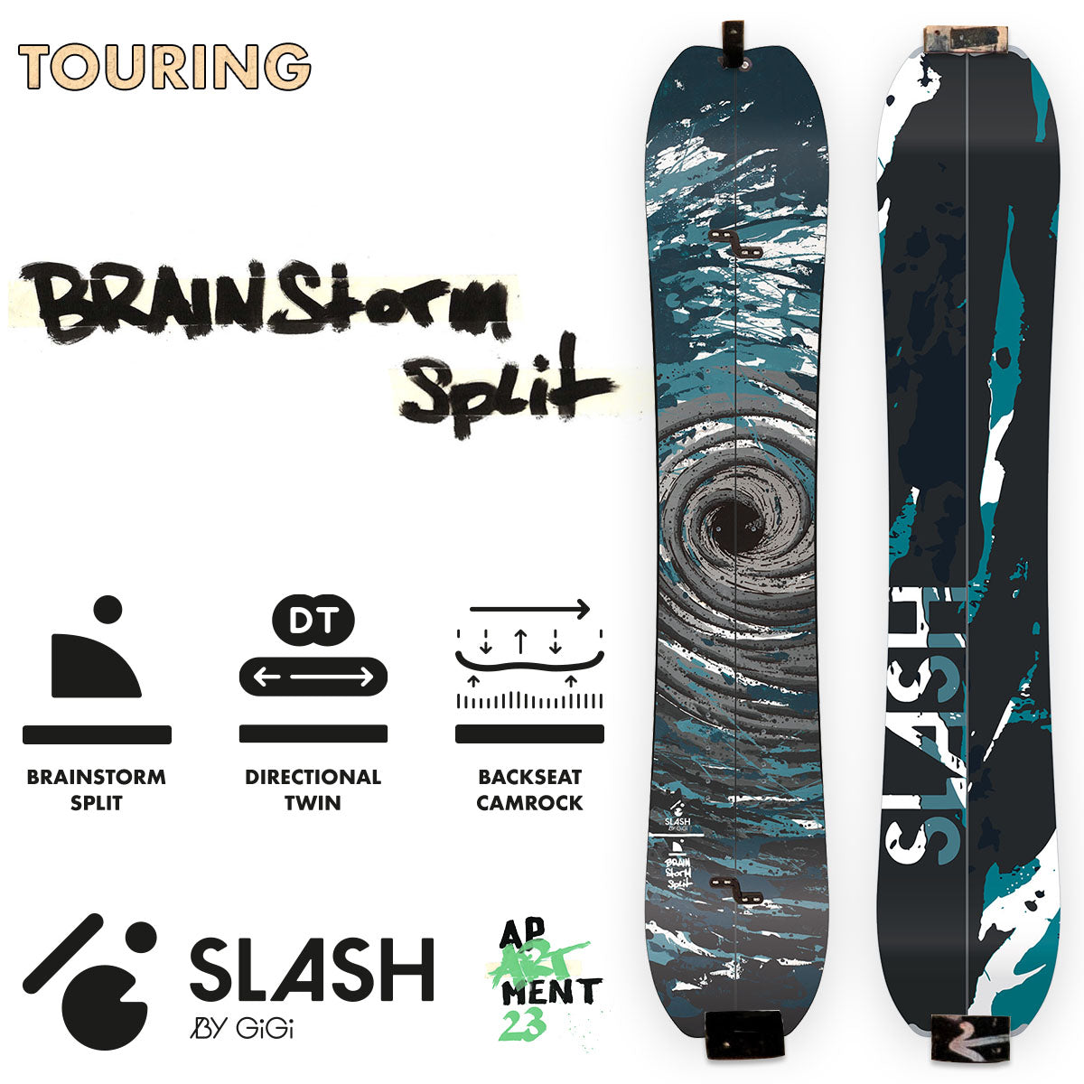 Slash by GiGi -  Brainstorm Split Snowboard - ApARTment